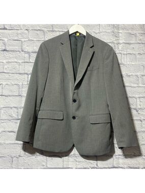 jf j.ferrar Men's Gray Two-Button Notch Lapel Sport Coat